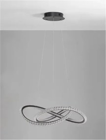 LED luster Ginevra 57 čierne