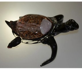 SKLENENÁ FIGÚRKA KORYTNAČKA 28CM VIACFAREBNÁ