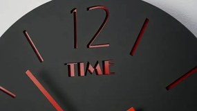 Nástenné čierne akrylové hodiny SLIM - matné 30cm