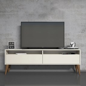 TV stolík/skrinka Berta 2 (krémová). Akcia -19%. Vlastná spoľahlivá doprava až k Vám domov. 1088745