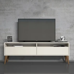 TV stolík/skrinka Berta 2 (krémová). Akcia -19%. Vlastná spoľahlivá doprava až k Vám domov. 1088745