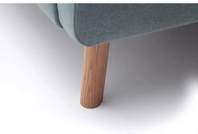 Sivomodrá čalúnená dvojlôžková posteľ s úložným priestorom s roštom 140x200 cm Mattis – Meise Möbel