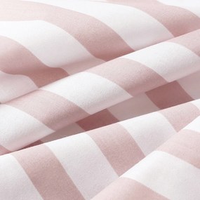 Goldea detské bavlnené obliečky - ružové mašličky s prúžkami 150 x 200 a 50 x 60 cm