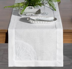 BEHÚŇ NA STÔL ELEN 40X140 CM BIELA
