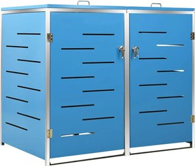 vidaXL Ohrada na 2 odpadkové koše 138x77,5x112,5 cm nehrdzavejúca oceľ