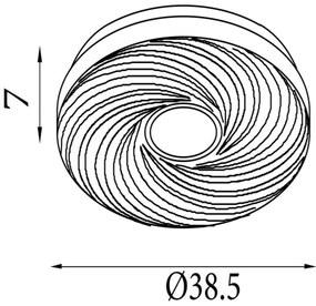 Searchlight 97010-39WH - LED stropné svietidlo AURA, LED/24W/230V, 3000K, priemer 38,5 cm