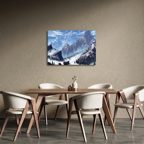 Obraz - Maľované hory (70x50 cm)