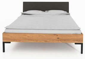 Dvojlôžková posteľ z dubového dreva s čalúneným čelom 140x200 cm Abises 1 - The Beds