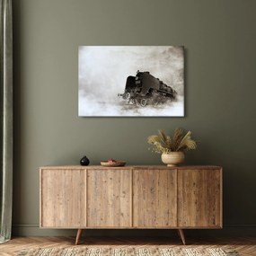 Obraz - Vlak v hmle (90x60 cm)