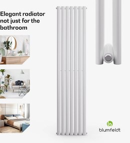 Blumfeldt Tallheo, 41 x 180, radiátor, kúpeľňový radiátor, rúrkový radiátor, 691 W, teplovodný, 1/2