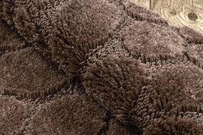 Kúpeľňový koberček SUPREME STONES kamienky, hnedý kruh