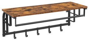 Vasagle Nástenná polica Valenza, Čierna