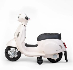 Baby Mix Detská elektrická motorka Vespa, biela