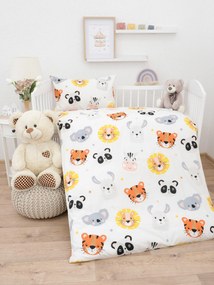 Bavlnené obliečky Renforcé do postieľky - Zvieratká v Zoo