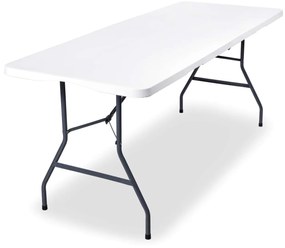 Cateringový stôl BALI, rozkladací z kufra, 180 cm, biely