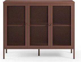 Vínovočervená kovová komoda 121x90x40 cm Fayna – Marckeric