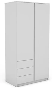 Šatníková skriňa Carlos, biela, 100 cm
