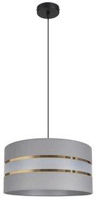 Luster na lanku CORAL 1xE27/60W/230V pr. 40 cm šedá
