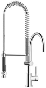 DORNBRACHT Tara Classic páková drezová batéria Profi, flexibilné rameno so sprškou, 2 samostatné výtoky (výška 274 mm), chróm, 33880888-00