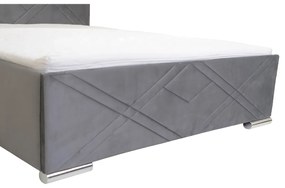 Čalúnená posteľ s kontajnerom a matracom CRIS Zelený 120x200 cm