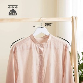 Javorové vešiaky, ramienka 20 ks, biele