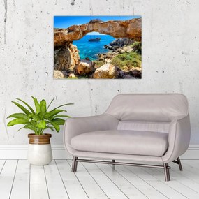 Sklenený obraz - Cape Greco (70x50 cm)