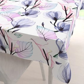 Biante Bavlnený obdĺžnikový obrus Sandra SA-333 Veľké kvety magnólie a kaly 60x100 cm