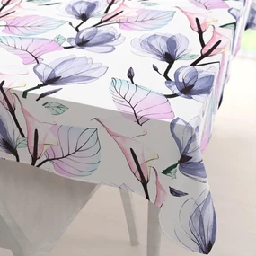 Biante Bavlnený obdĺžnikový obrus Sandra SA-333 Veľké kvety magnólie a kaly 60x100 cm