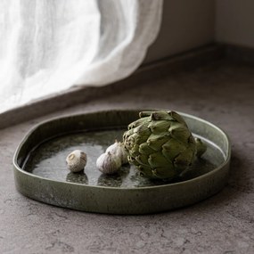 Storefactory Keramický tác Ekliden Green Ø 31 cm