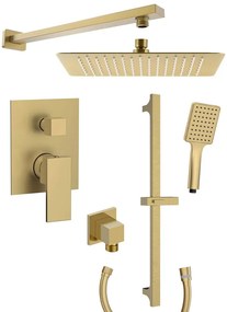 Sapho Sapho, CUBEMIX podomietková sprchová batéria, 2 výstupy, zlatá matná, CM042GB-02