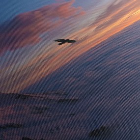 Obraz pri západe slnka, Mt. blanc (90x60 cm)
