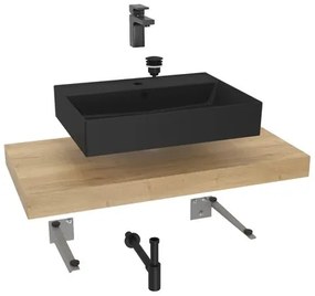 Hansgrohe Dolce kúpeľňová zostava siko s doskou pod umývadlo 100x8x50 cm dub halifax KSETDO16
