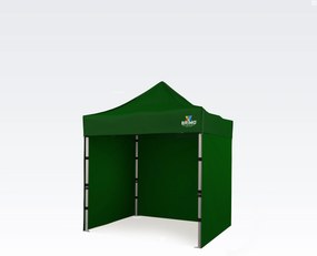 BRIMO Nožnicový párty stan EXCLUSIVE ALU 2x2 m s 3 stenami zelený