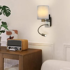 Brilagi - LED Flexibilná nástenná lampa NUBILA 1xE27/25W/230V + LED/3W mosadz/krémová