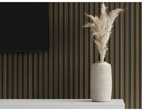 Mexen Lam-F, akustické stenové lamely 275 × 30 cm, plstený podklad 8 mm, technická dyha, eben kráľovský, S105-275307-3015-020