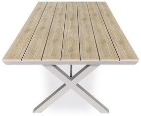 Autronic Záhradný stôl, hliník, polywood, béžová,AZT-S1510 OAK
