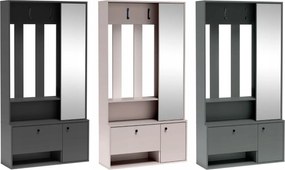 Předsíňová stěna se zrcadlem Spot grafitově šedá