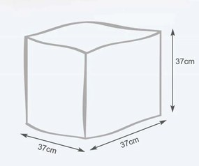 Sedací vak taburetka Cube S ekokoža - Oranžová