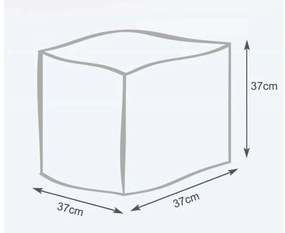 Sedací vak taburetka Cube L gold nepremokavý TiaHome