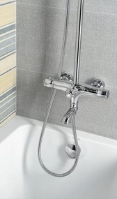 Sapho Sapho, KIRKÉ podomietkový sprchový set s pákovou batériou, 2 výstupy, bronz, KI42B-01