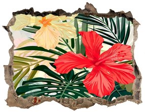 3D díra na zeď Havajské kvety nd-k-85640052