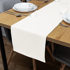 Biante Dekoračný behúň na stôl Rongo RG-032 Krémový biely 20x140 cm