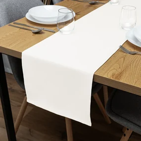 Biante Dekoračný behúň na stôl Rongo RG-032 Krémový biely 20x160 cm