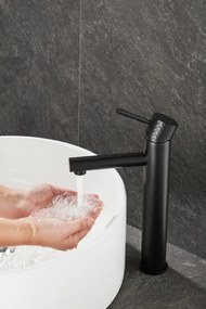 Gamma Roy, vysoká umývadlová batéria h-301, čierna matná, GMA-BRYPUW-BK