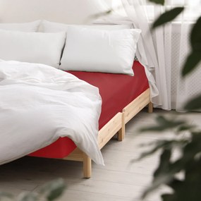SATÉNOVÉ PRESTIERADLO 029 180X200 CM ČERVENÉ