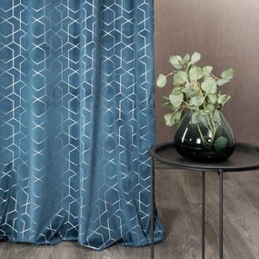 ZATEMŇOVACÍ ZÁVES NA KRÚŽKOCH MANDI 135X250 CM MODRÁ