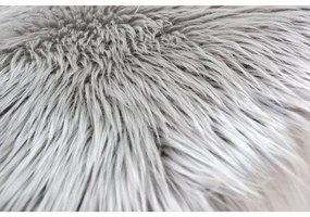 Flair Rugs koberce Kusový koberec Faux Fur Sheepskin Grey - 60x90 tvar kožušiny cm