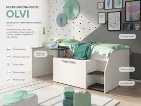 MULTIFUNKČNÁ POSTEĽ OLVI 3V1 BIELA