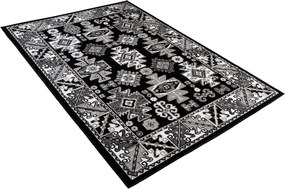 TA Koberec C645A BLACK EUFRAT ESM Čierny Obdĺžnikový Rozmer: 140x200 cm