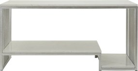 Konferenčný stolík Kayseri 90 cm mramor/strieborný